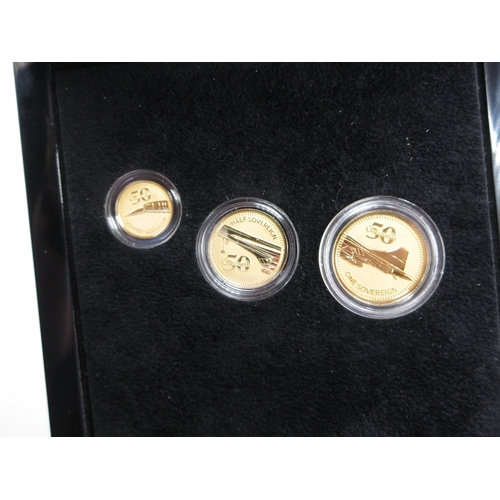45 - Hattons of London - The Concorde 50th Anniversary Gold Sovereign Prestige Set comprising Sovereign, ... 
