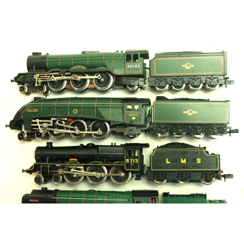 404 - Six boxed N gauge electric steam locomotive models from Hornby Minitrix, Rivarossi and Graham Farish... 