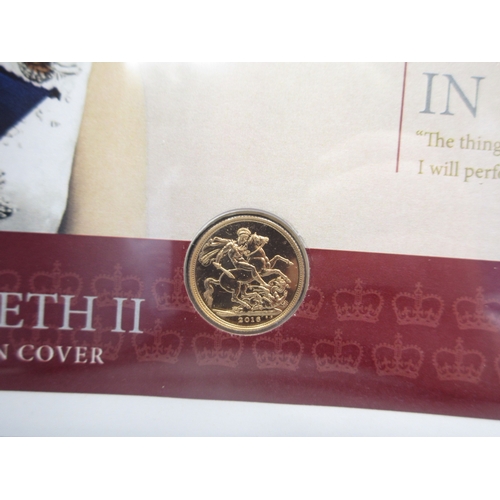 15 - Westminster Mint - Her Majesty in Service Gold Coin Presentation Cover with 2016 Sovereign

Bradleys... 