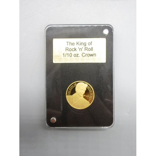 30 - The King of Rock 'n' Roll 1/10oz Crown (24ct) encapsulated in case with COA

Bradleys Shipping £28.0... 