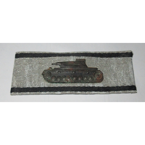 11 - WWII German Silver Tank Destruction badge, with original silver cloth backing

Bradleys shipping £28... 