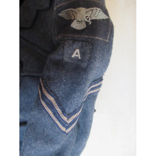 192 - Three circa mid-20th century RAF tunics, W46-49cm, with pair of trousers and cap (4)

Bradleys shipp... 