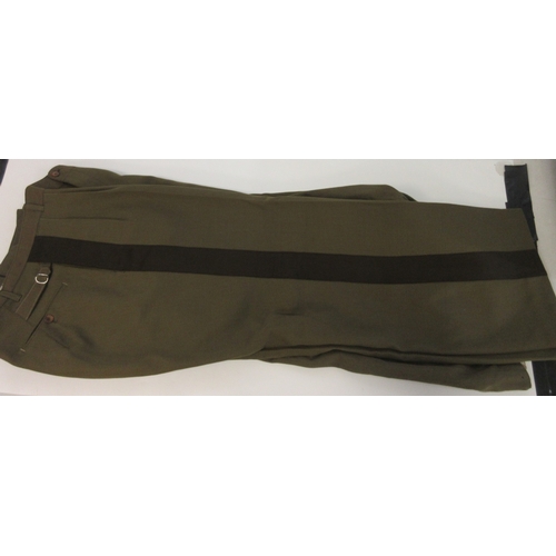 144 - Collection of French military clothing, two pair of 1939 French 262 field Artillery trousers, M47 ca... 