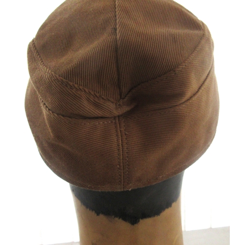 217 - German WWII M41 tropical field cap, also known as an Afrika Korps cap, with eagle emblem and nationa... 