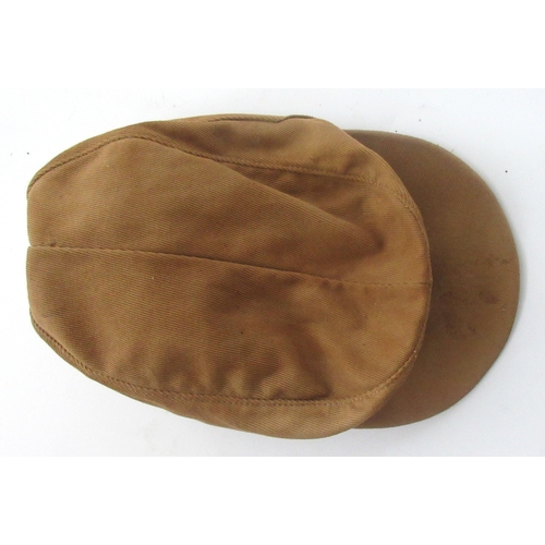 217 - German WWII M41 tropical field cap, also known as an Afrika Korps cap, with eagle emblem and nationa... 