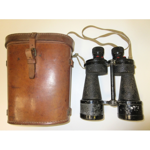 148 - British Army WWII issue binoculars by Ross of London. Bino prism No5 Mk5 x7, OS.419MA Reg No 104529 ... 