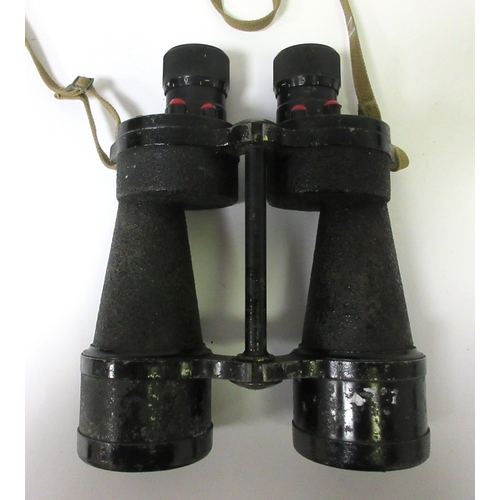 148 - British Army WWII issue binoculars by Ross of London. Bino prism No5 Mk5 x7, OS.419MA Reg No 104529 ... 