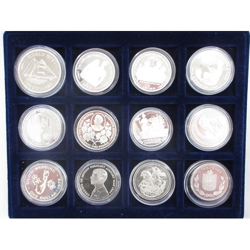200 - Large collection of Silver proof, silver content and other Proof coins (89) all encapsulated, 9 with... 