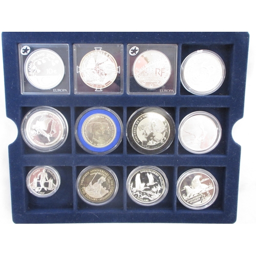 200 - Large collection of Silver proof, silver content and other Proof coins (89) all encapsulated, 9 with... 