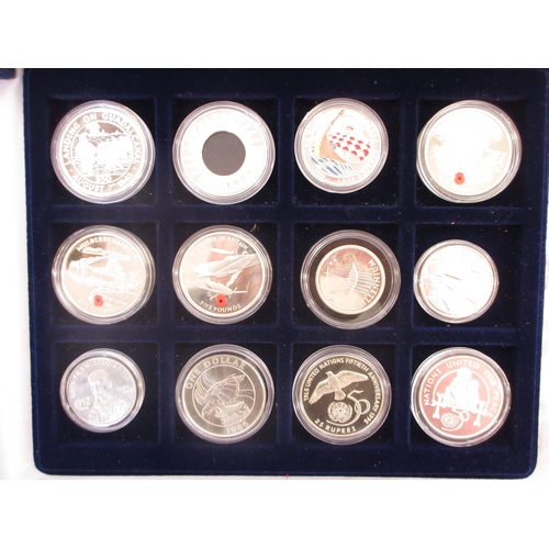 200 - Large collection of Silver proof, silver content and other Proof coins (89) all encapsulated, 9 with... 