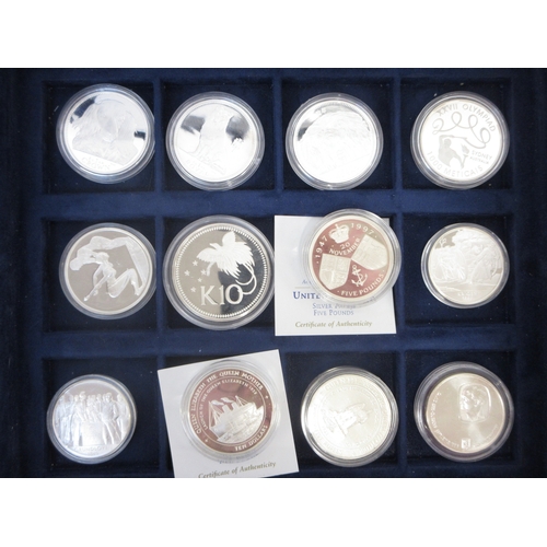 200 - Large collection of Silver proof, silver content and other Proof coins (89) all encapsulated, 9 with... 