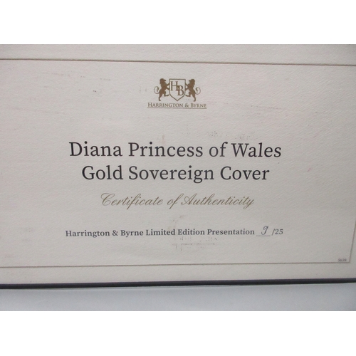 14 - Harrington & Byrne - Diana Princess of Wales Gold Sovereign Cover Limited Edition Presentation 9/25 ... 
