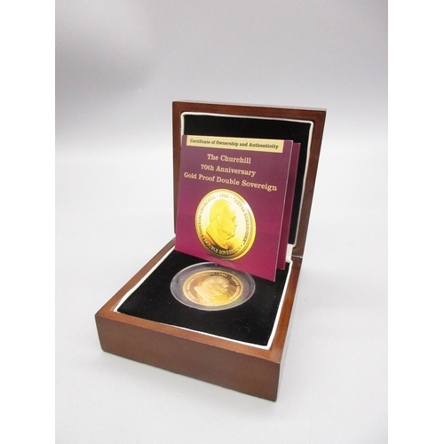 The London Mint Office - The Churchill 70th Anniversary Gold Proof Double Sovereign, encapsulated in case with COA

Bradley's shipping £28.00 plus vat (UK Only)
