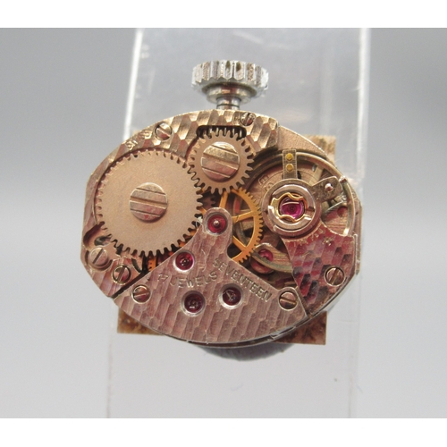 418 - Swiss Empress silver wristwatch on integrated textured bracelet, signed silver sunburst dial with ba... 