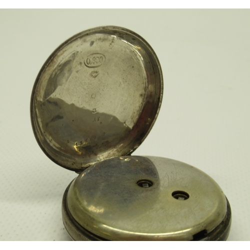 423 - H. Samuel Manchester, silver key wound pocket watch, signed white enamel Roman dial with subsidiary ... 