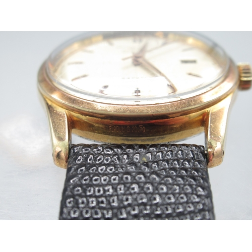 426 - Record Watch Co., Datofix gold plated automatic wristwatch with date, signed silver sector dial with... 
