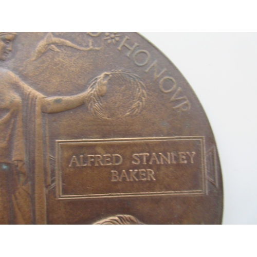 15 - Memorial Plaque sent to the family of Alfred Stanley Baker.

Bradleys shipping £28.00 plus vat (UK O... 