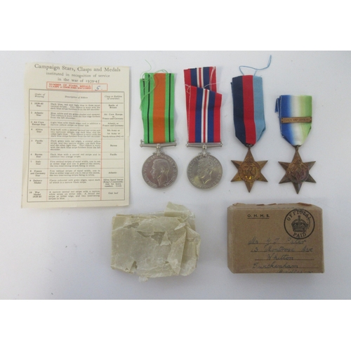 17 - 1939-1945 War Medal, The Defence Medal, 1939-1945 Star, and The Atlantic Star with France and German... 
