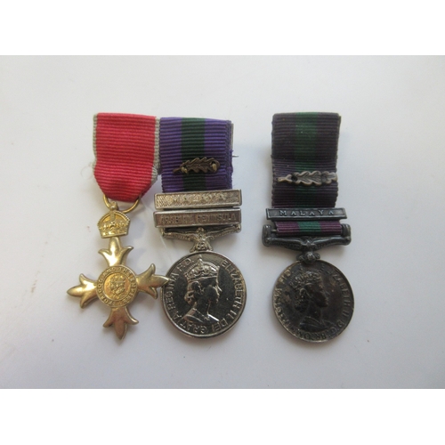 23 - Collection of Medals, miniatures, and ribbons from various conflicts. Iraq Medal with clasp, NATO Se... 