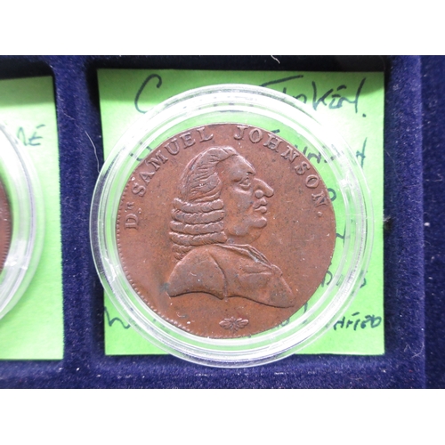 305 - Collection of encapsulated Bank Tokens to inc. 1811 Birmingham Workhouse Silver Shilling token, 1812... 