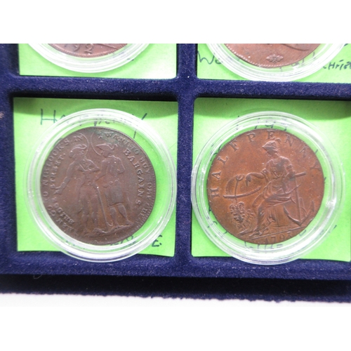 305 - Collection of encapsulated Bank Tokens to inc. 1811 Birmingham Workhouse Silver Shilling token, 1812... 