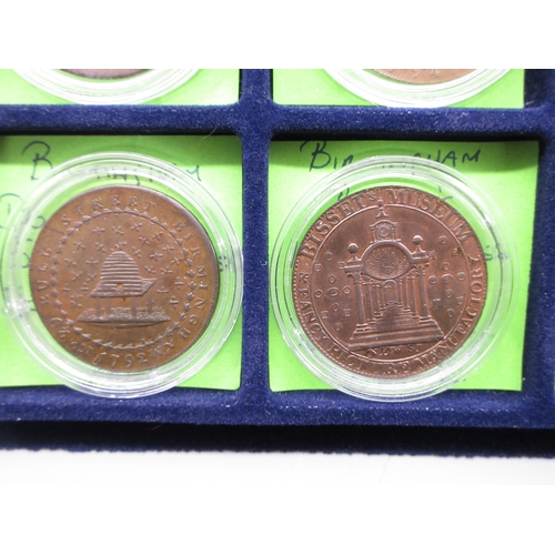 305 - Collection of encapsulated Bank Tokens to inc. 1811 Birmingham Workhouse Silver Shilling token, 1812... 