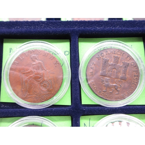 305 - Collection of encapsulated Bank Tokens to inc. 1811 Birmingham Workhouse Silver Shilling token, 1812... 