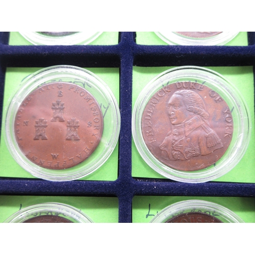 305 - Collection of encapsulated Bank Tokens to inc. 1811 Birmingham Workhouse Silver Shilling token, 1812... 
