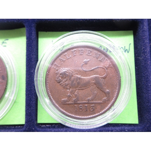 305 - Collection of encapsulated Bank Tokens to inc. 1811 Birmingham Workhouse Silver Shilling token, 1812... 