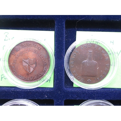 305 - Collection of encapsulated Bank Tokens to inc. 1811 Birmingham Workhouse Silver Shilling token, 1812... 