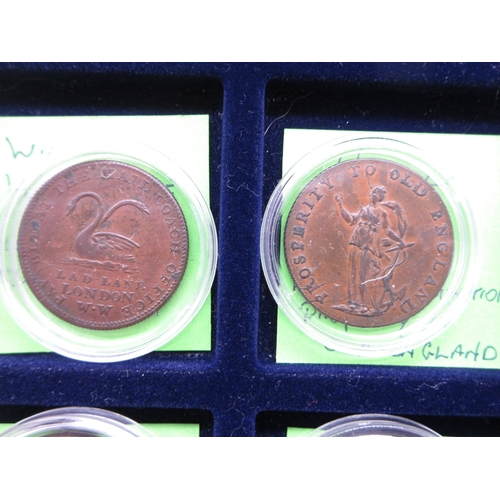 305 - Collection of encapsulated Bank Tokens to inc. 1811 Birmingham Workhouse Silver Shilling token, 1812... 