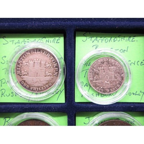 305 - Collection of encapsulated Bank Tokens to inc. 1811 Birmingham Workhouse Silver Shilling token, 1812... 