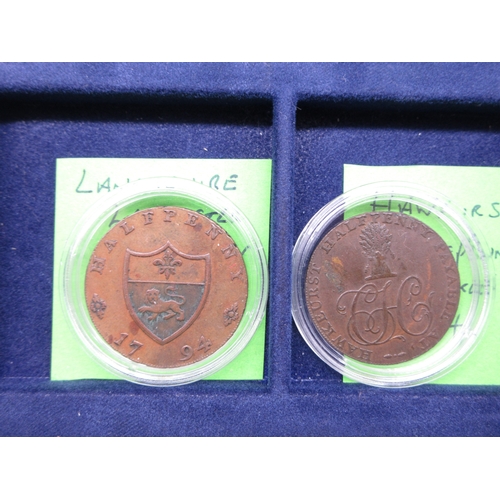 305 - Collection of encapsulated Bank Tokens to inc. 1811 Birmingham Workhouse Silver Shilling token, 1812... 