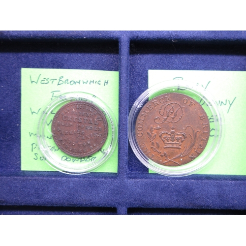 305 - Collection of encapsulated Bank Tokens to inc. 1811 Birmingham Workhouse Silver Shilling token, 1812... 
