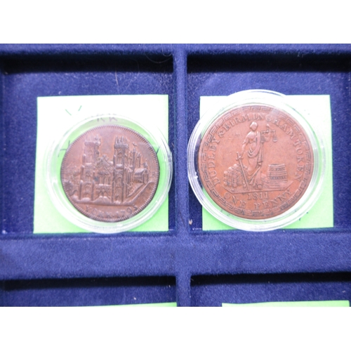 305 - Collection of encapsulated Bank Tokens to inc. 1811 Birmingham Workhouse Silver Shilling token, 1812... 