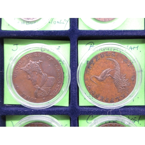 305 - Collection of encapsulated Bank Tokens to inc. 1811 Birmingham Workhouse Silver Shilling token, 1812... 