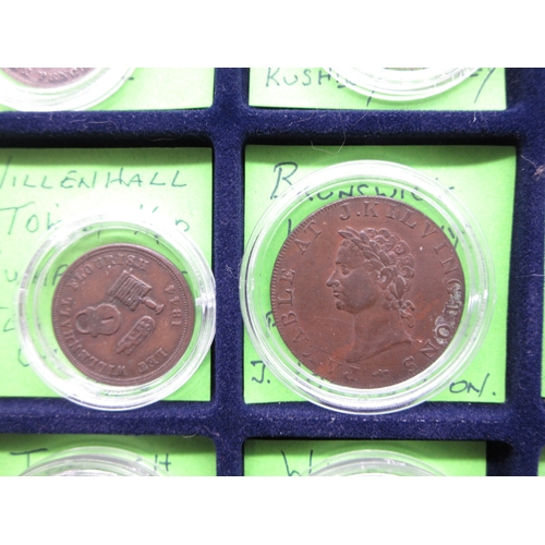 305 - Collection of encapsulated Bank Tokens to inc. 1811 Birmingham Workhouse Silver Shilling token, 1812... 