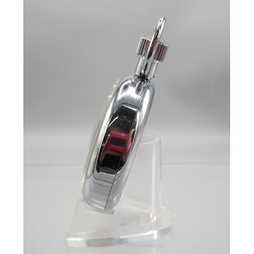 434 - Heuer Trackmate chrome stopwatch, signed white Arabic dial with 30 minute black subsidiary dial, sna... 