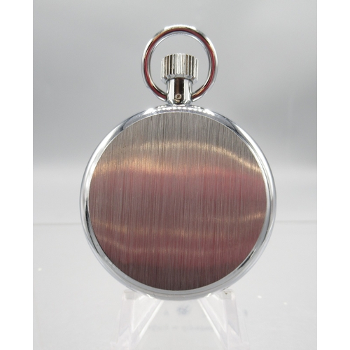 434 - Heuer Trackmate chrome stopwatch, signed white Arabic dial with 30 minute black subsidiary dial, sna... 