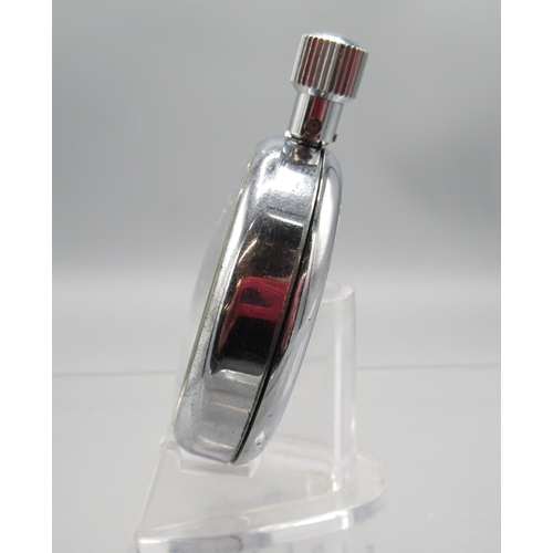 444 - Breitling 1/10 chrome stopwatch, signed white dial with 15 minute subsidiary dial, signed snap on ca... 