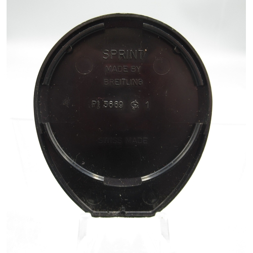 446 - Breitling Sprint 1/10 stopwatch, signed white dial with 15 minute subsidiary dial, signed snap on ca... 