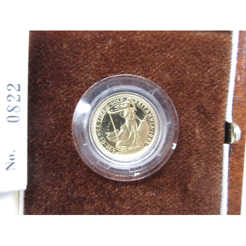 39 - 1993 Britannia 1/10oz Proof coin, No.0822/1000, encapsulated in case with COA

Bradleys Shipping £28... 