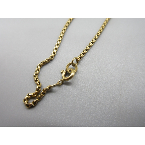 3 - Queen Victoria (1837-1901) 1894 Sovereign in loose mount .375 stamped, box link chain with 750 stamp... 