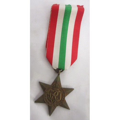 22 - Italy Star, Africa Star, 1939-45 War medal and 1939-45 Defence Medal, also incl. 1914-15 star medal ... 