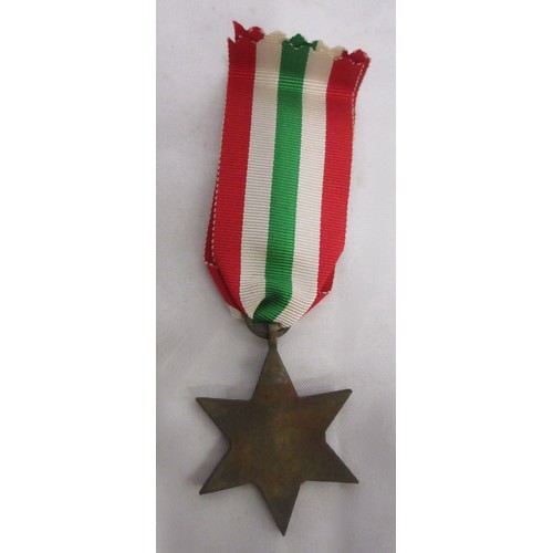 22 - Italy Star, Africa Star, 1939-45 War medal and 1939-45 Defence Medal, also incl. 1914-15 star medal ... 