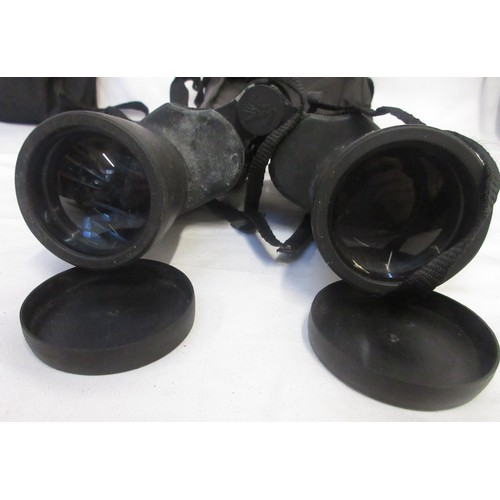 145 - Three cased pairs of binoculars (optics clear on each) by various manufacturers incl. Inpro and HCS ... 