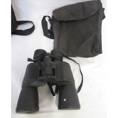 145 - Three cased pairs of binoculars (optics clear on each) by various manufacturers incl. Inpro and HCS ... 