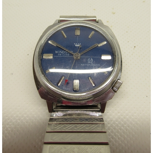 460 - Caravelle gold plated wristwatch, signed gold dial with baton indices, signed snap on case back no. ... 