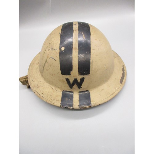 198 - Senior Air Raid Warden Helmet, possibly repainted (see photos)

Bradleys shipping £38.00 plus vat (U... 