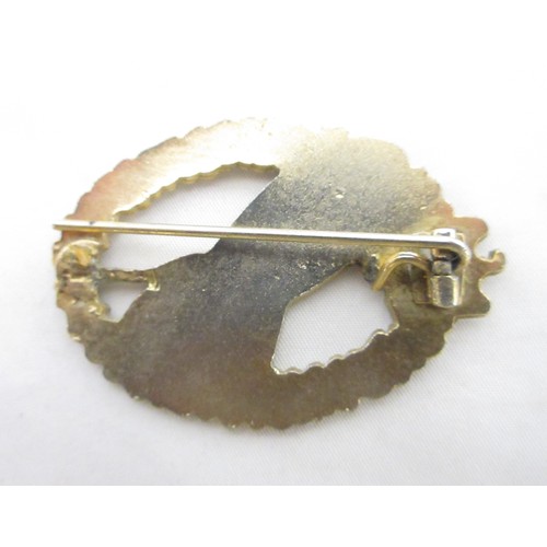127 - German war period balloon observers badge (clasp AF), also incl. Bundeswehr beret badge for maintena... 